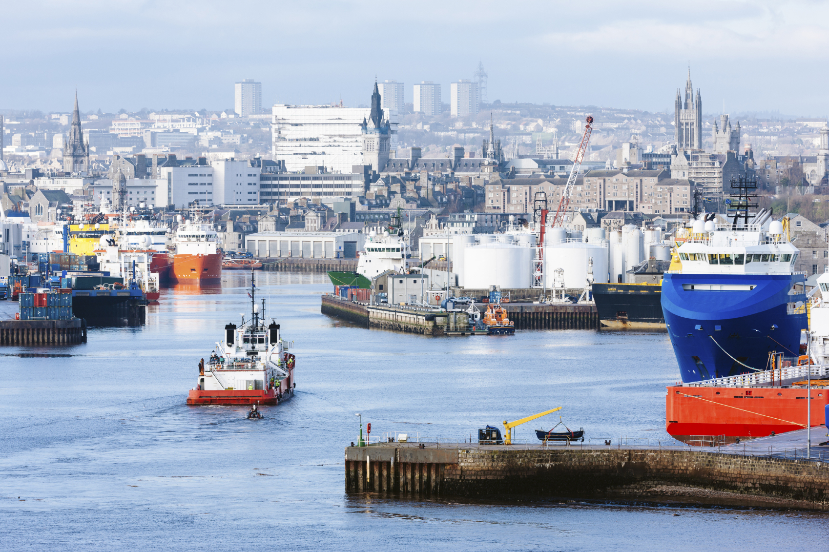 Aberdeen Scotland Harbour UK Commercial Dock