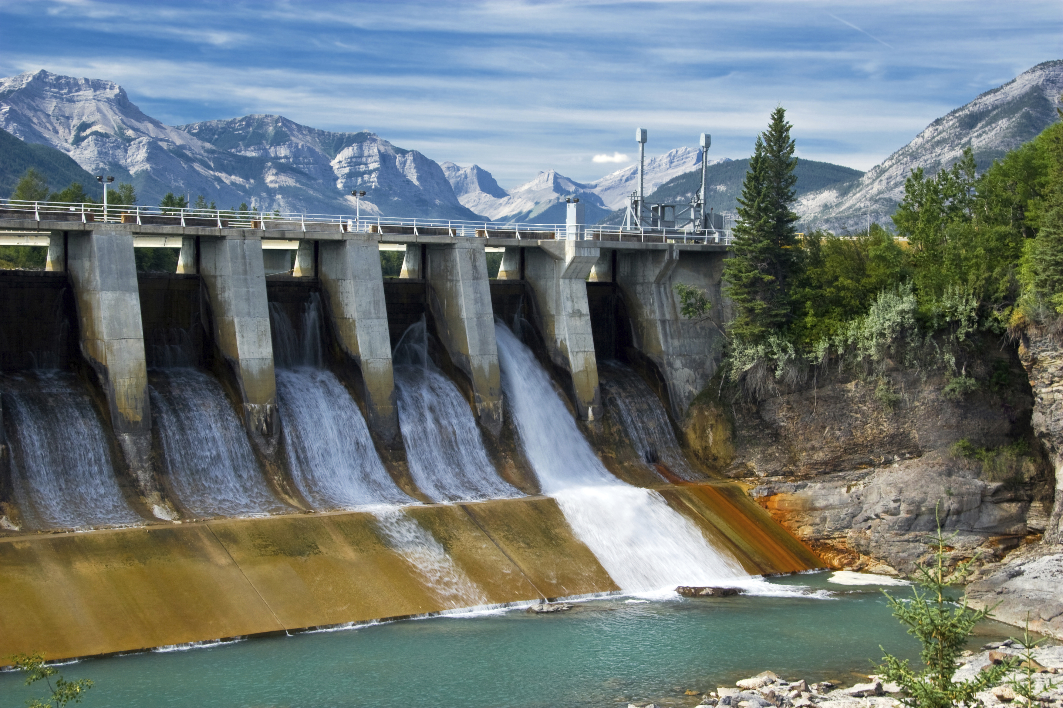 Dam of hydroelectric power plant