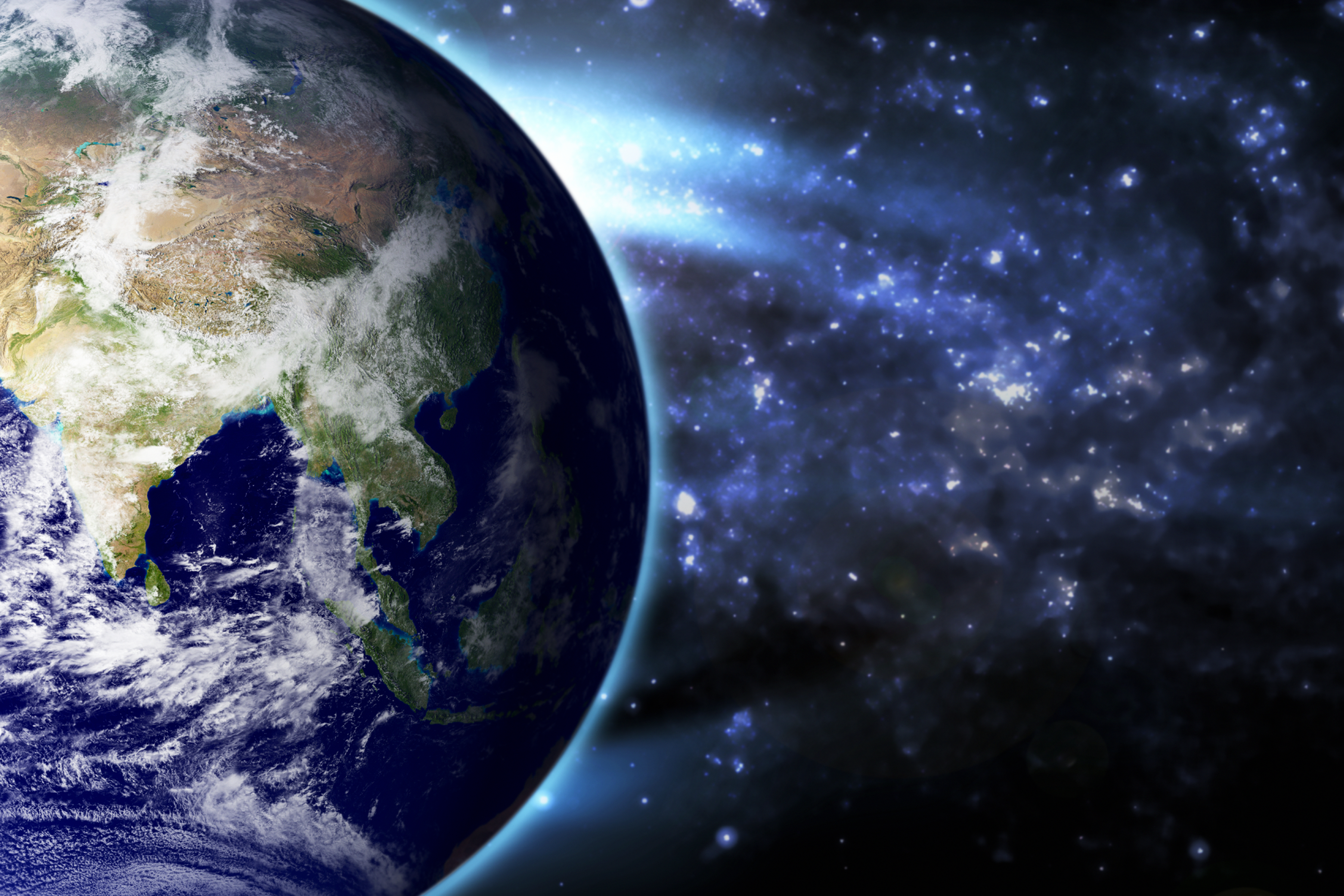 Earth Blue Stratosphere Asia India
