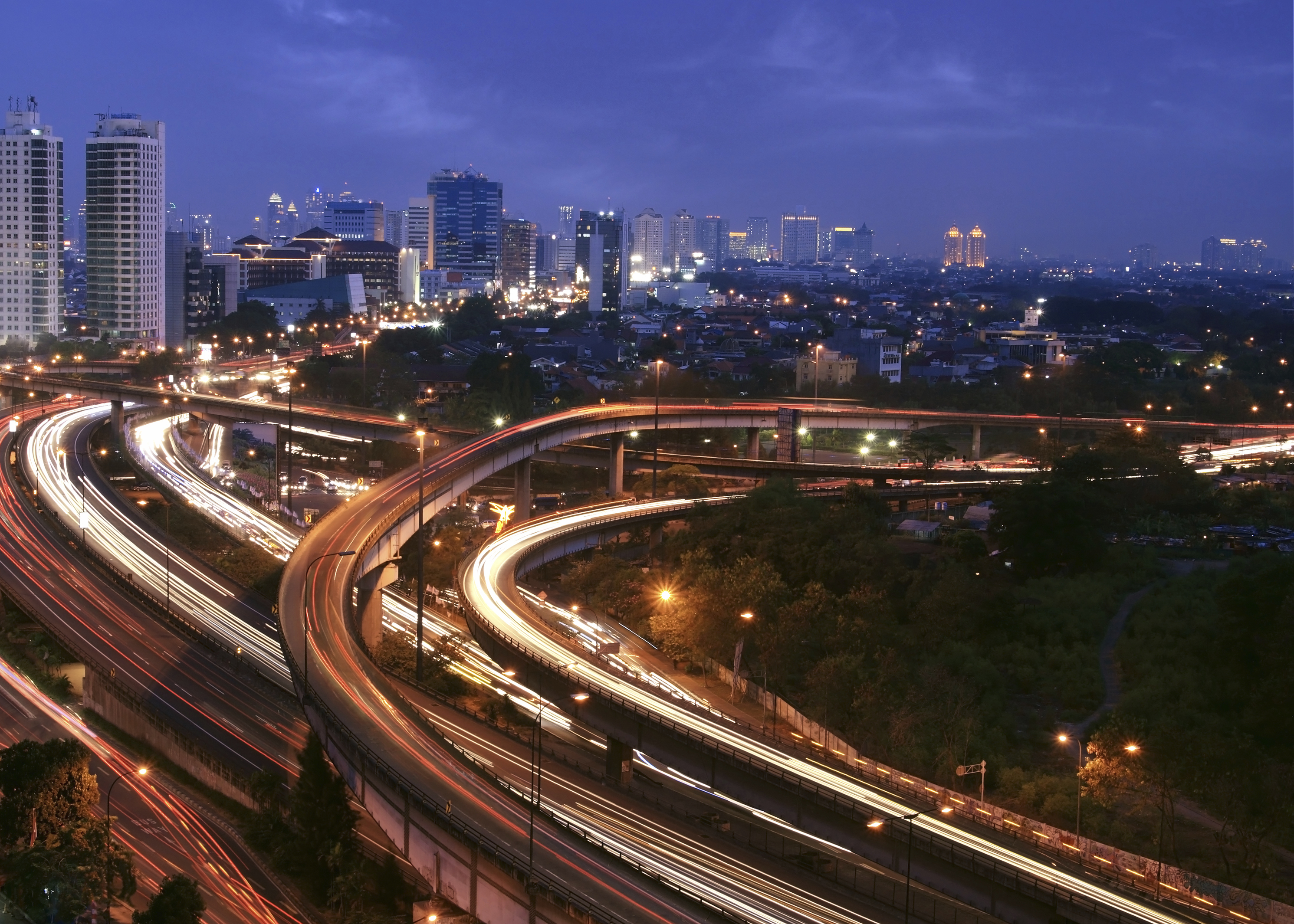 Jakarta Indonesia dusk city