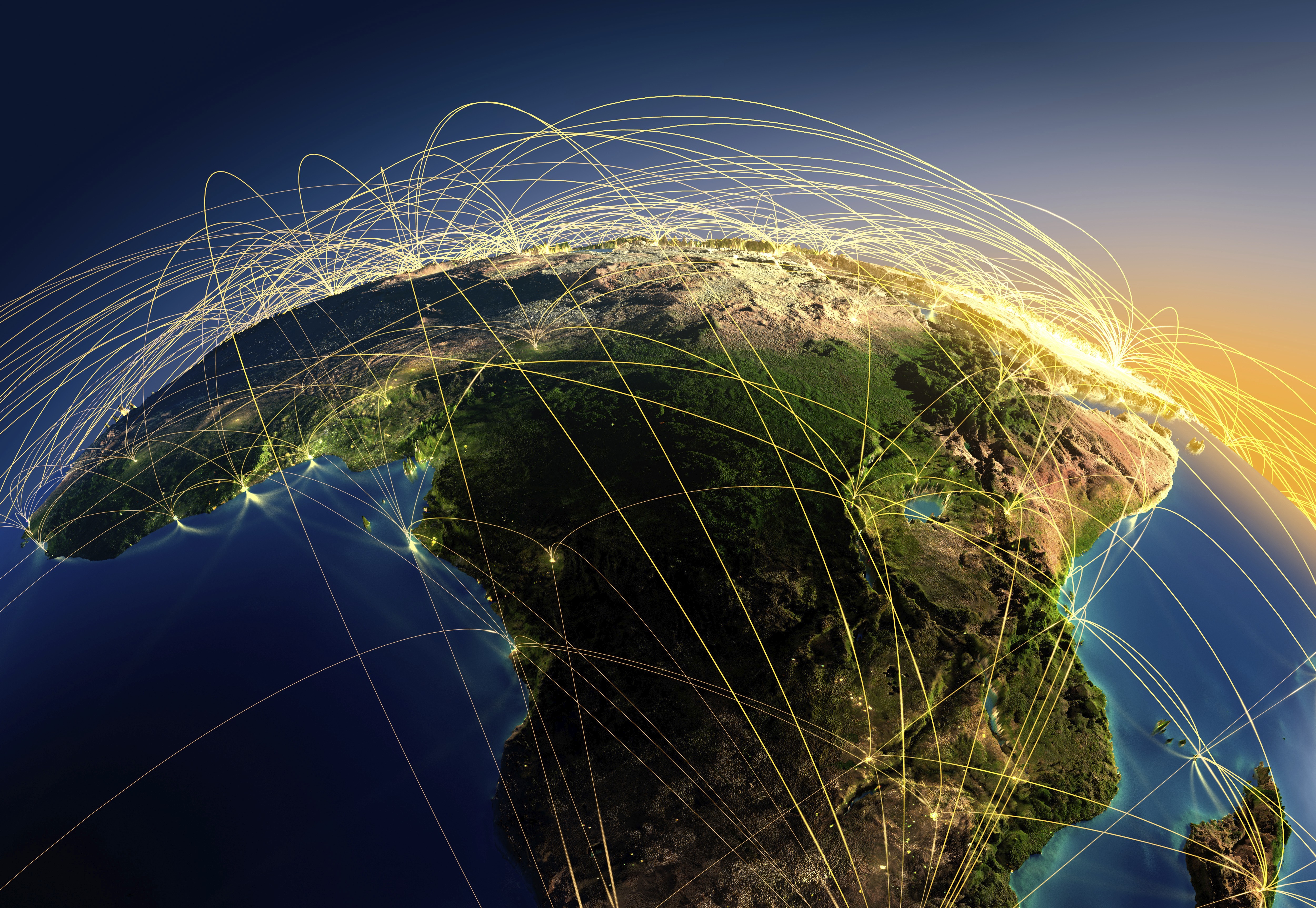 Planet Earth Night Africa