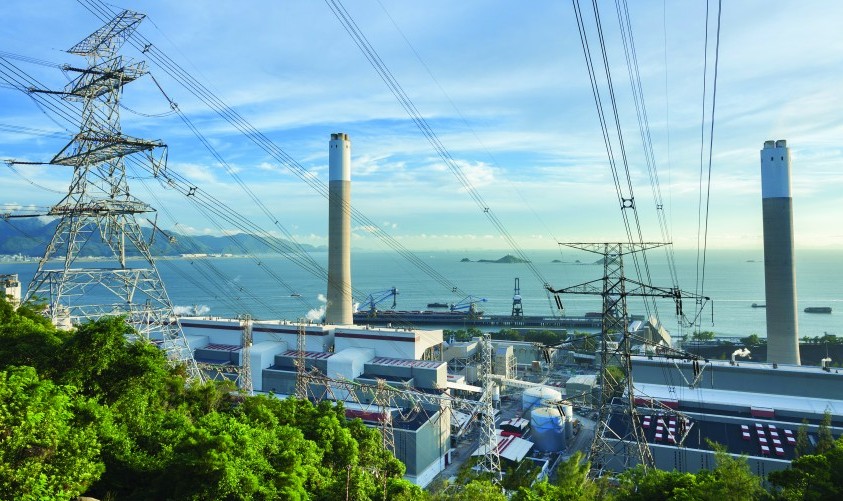 Power station energy coastline sea