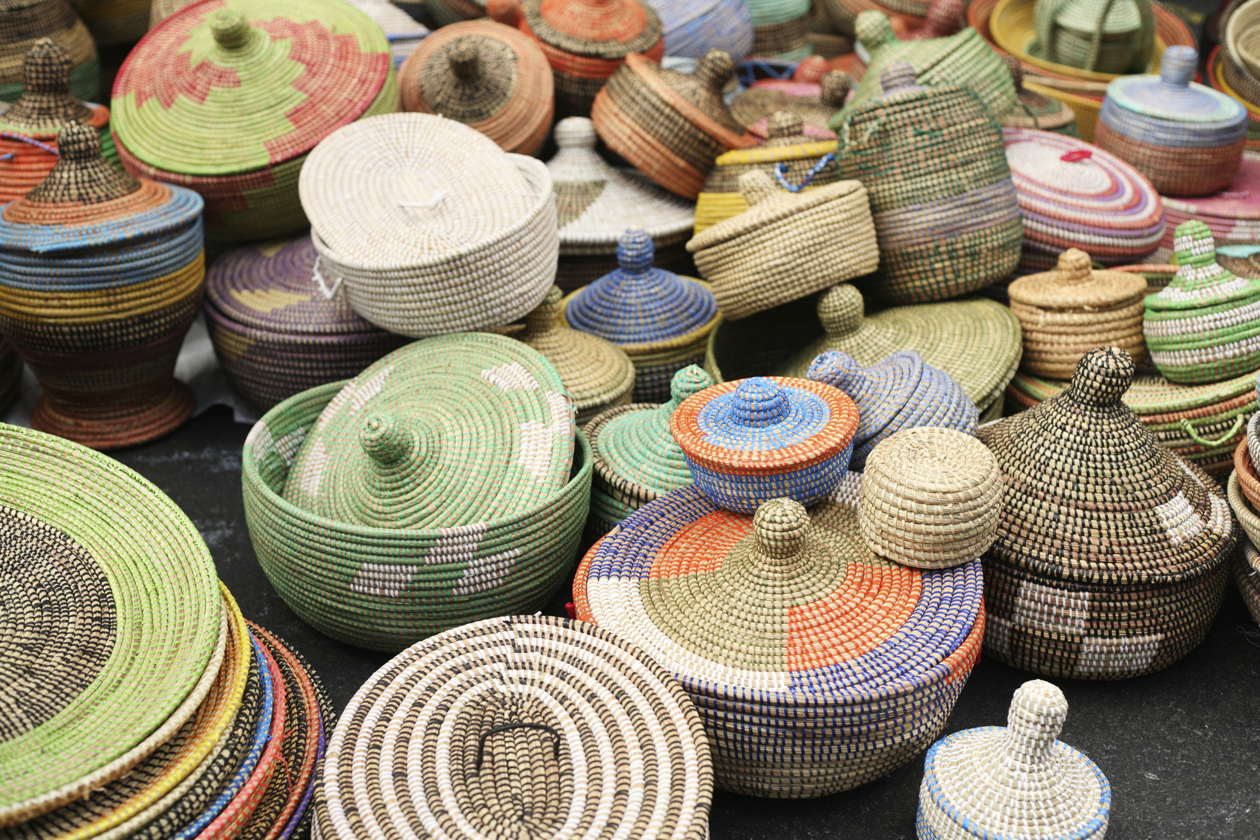 African sea grass baskets Angola