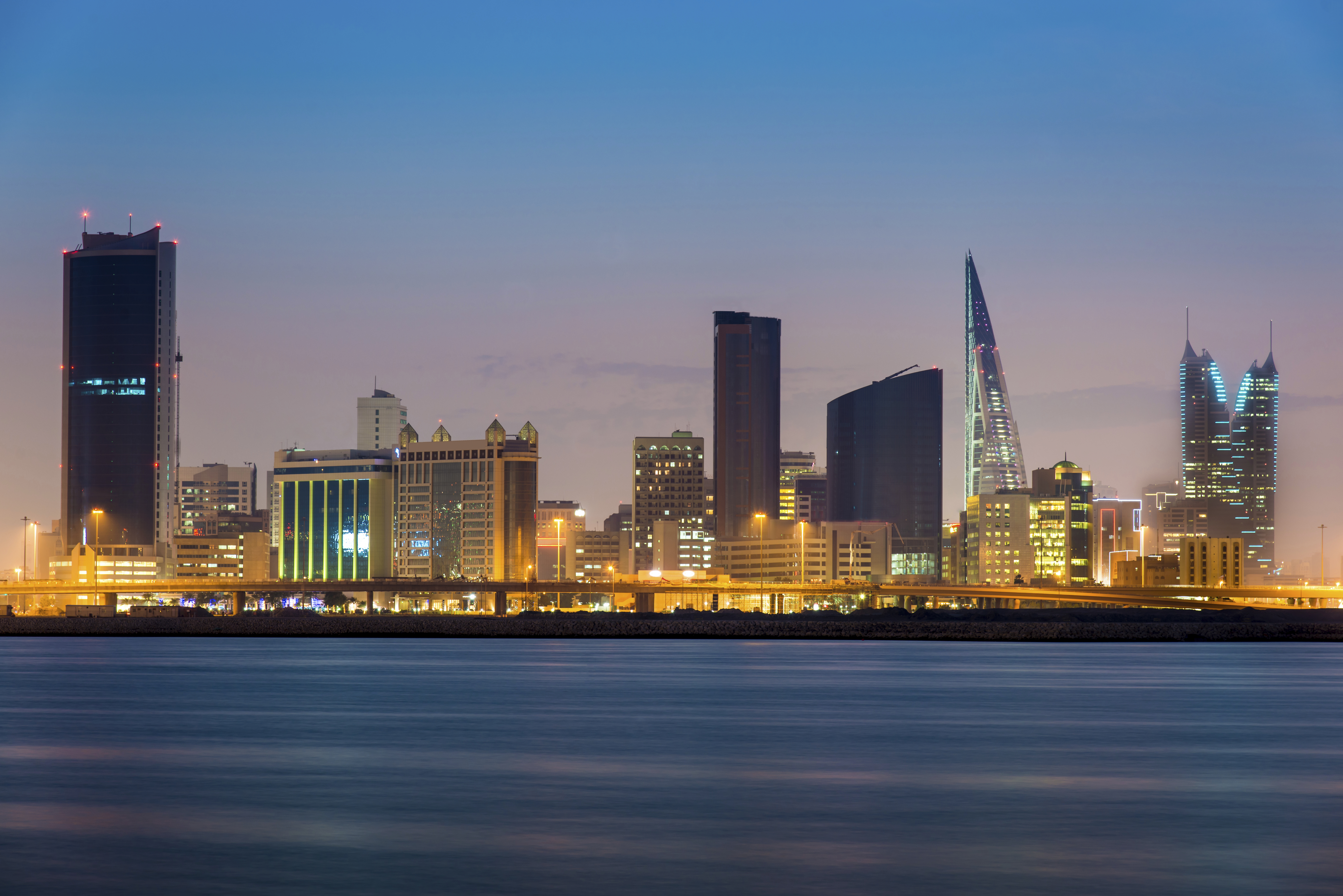 Bahrain Manama city night