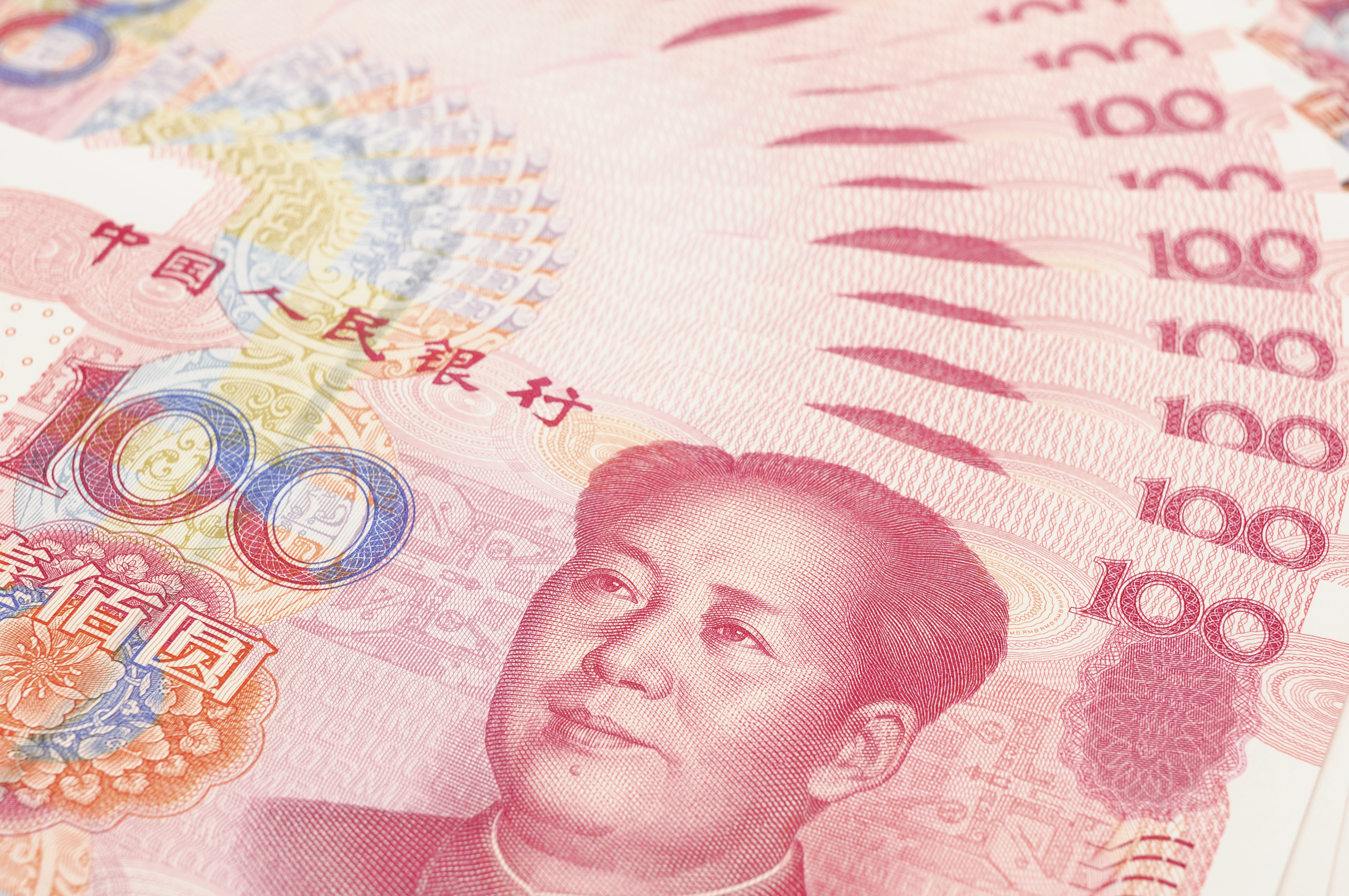 China yuan closeup