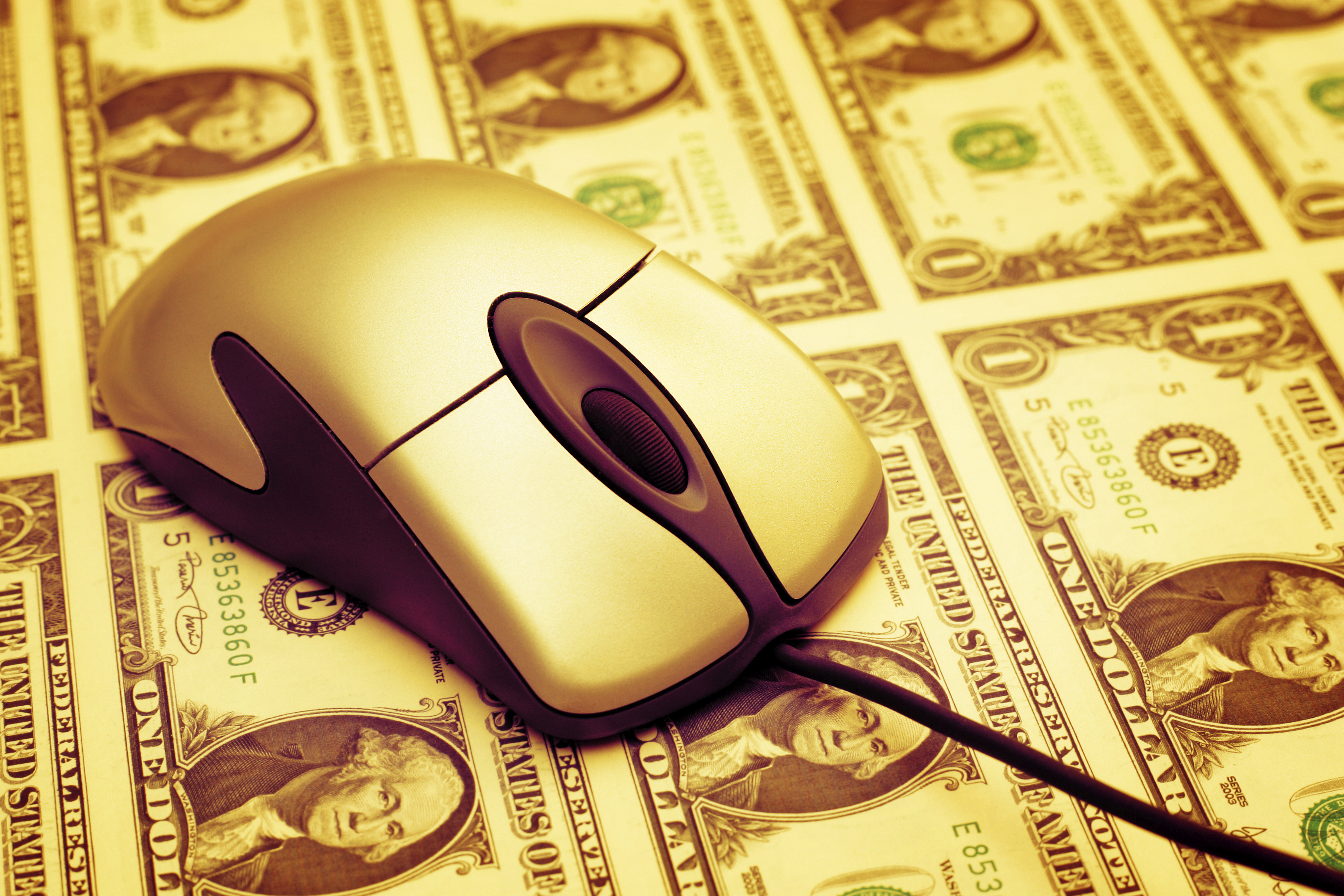 Currency digital payment mouse dollars