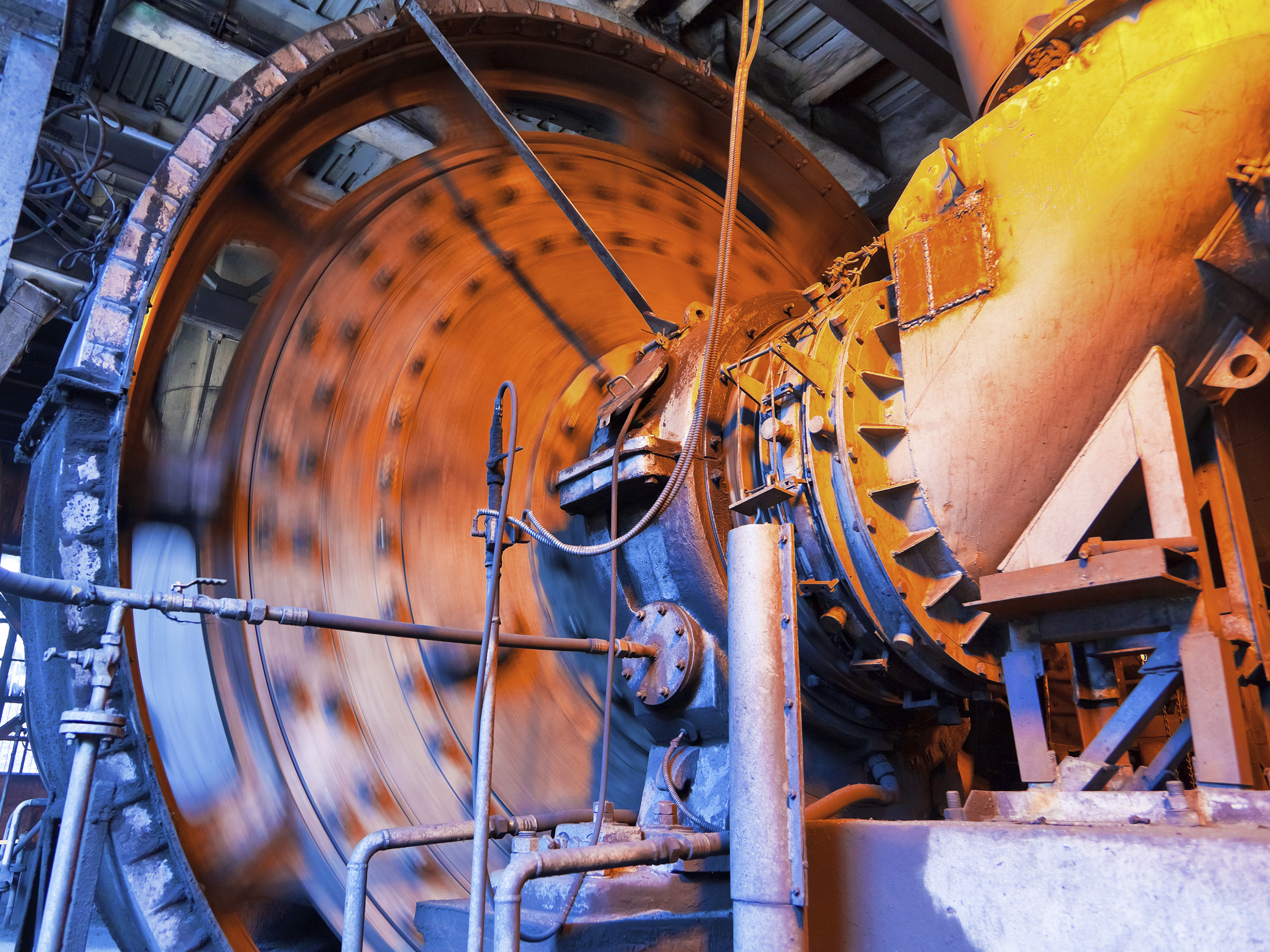 Working coal mixer at the metallurgical plant