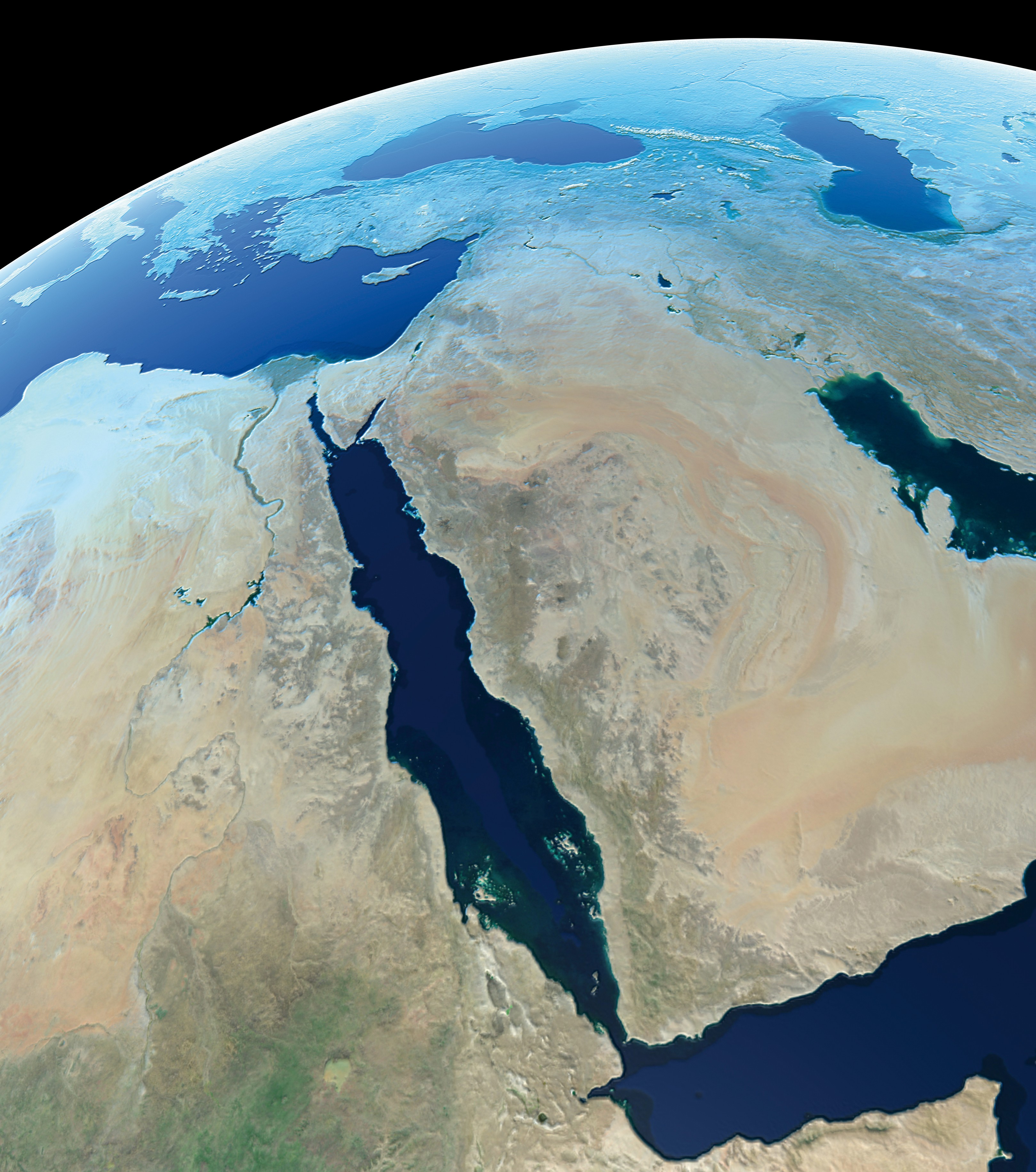 Mena middle east globe world map