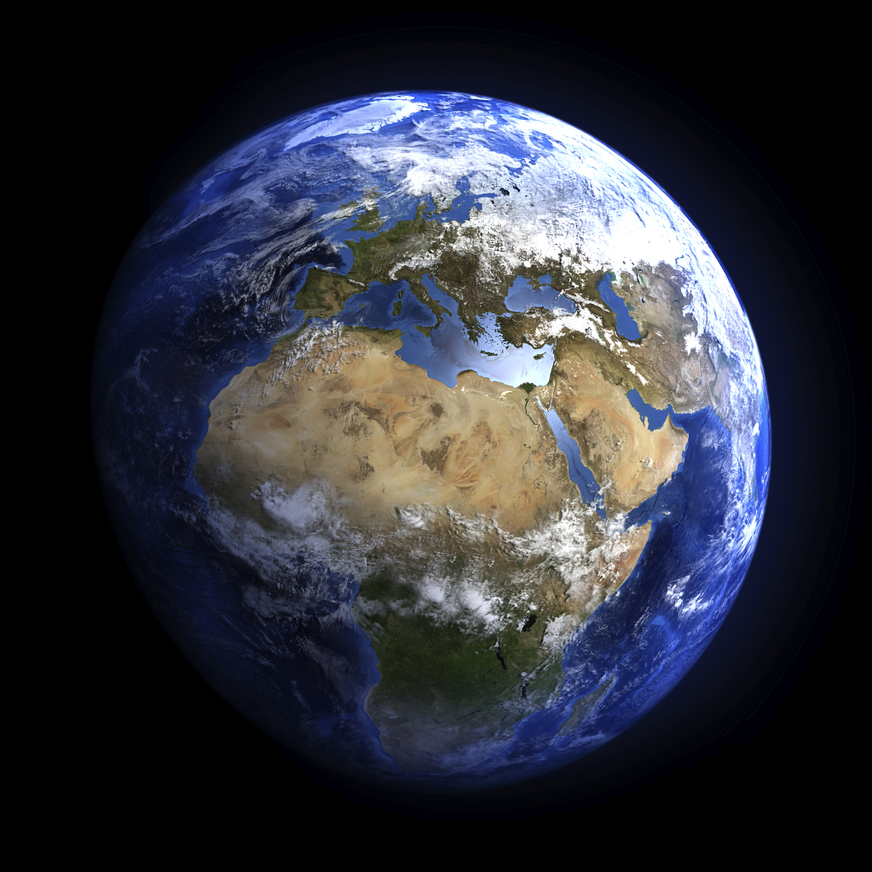Earth Space Europe Africa
