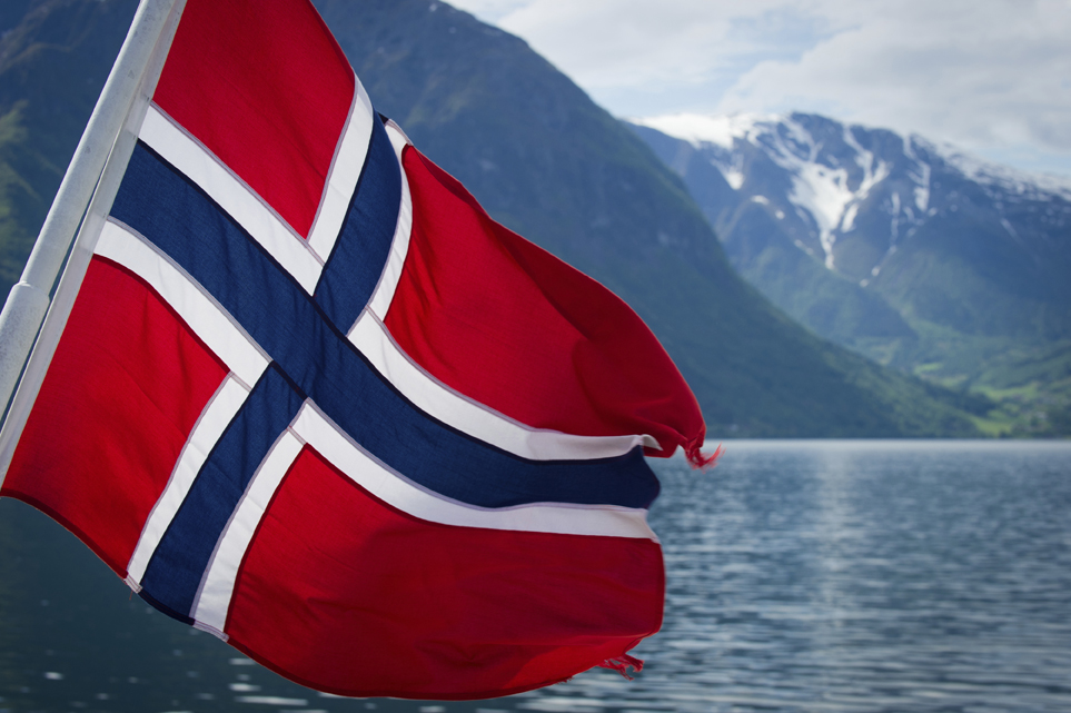 Norway Fjord Norwegian Flag Landscape