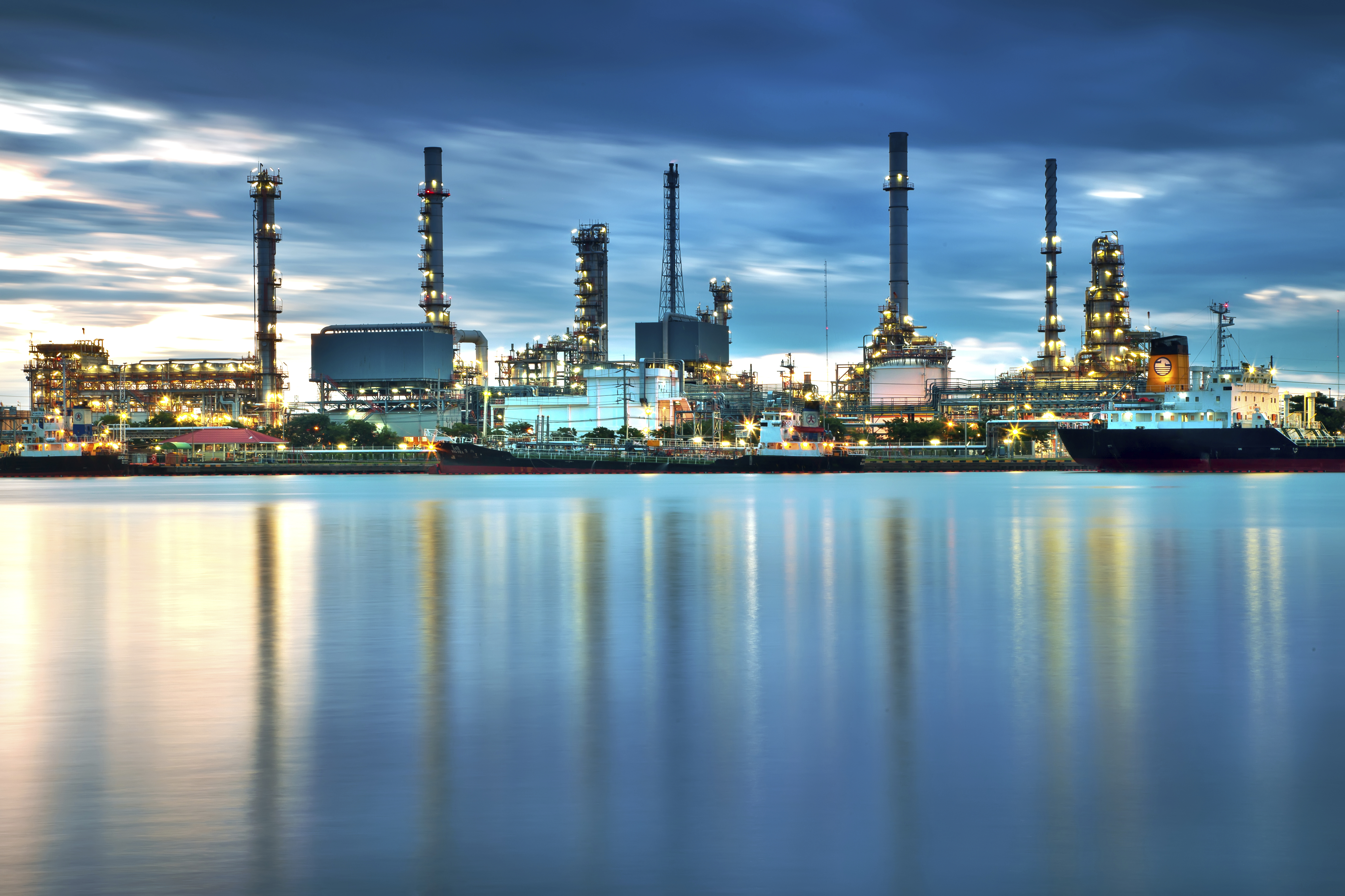 Oil refinery Reflection Water